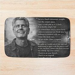 Anthony Bourdain Famous Quote Bathroom Rug