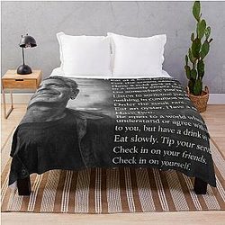 Anthony Bourdain Famous Quote Throw Blanket