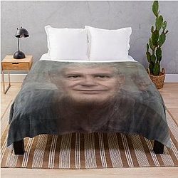 Anthony Bourdain Portrait Throw Blanket