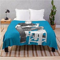 Anthony Bourdain Shirt Throw Blanket