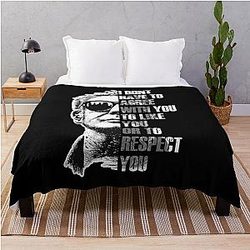 Anthony Bourdain I Don't Have to Agree T-Shirt Throw Blanket