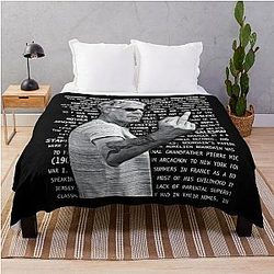 Anthony Bourdain Middle Finger Throw Blanket