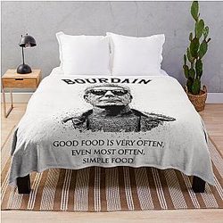 Anthony Bourdain Quotes Throw Blanket
