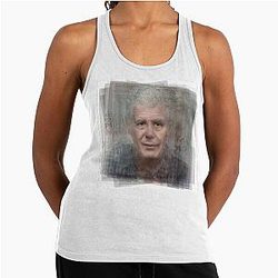 Anthony Bourdain Portrait Racerback Tank Top