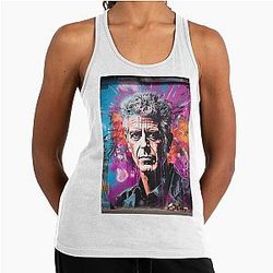 Street Art Tribute Inspired by Anthony Bourdain Racerback Tank