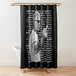 Anthony Bourdain Middle Finger T Shirt Shower Curtain