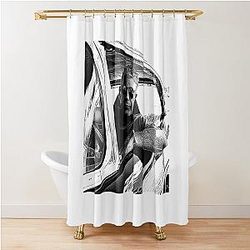 Anthony Bourdain Retro 80s Shower Curtain