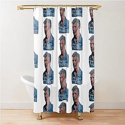 Anthony Bourdain Quote T Shirt and Sticker Shower Curtain