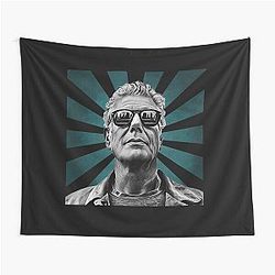 Anthony Bourdain Retro Pixel 70s Tapestry