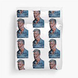 Anthony Bourdain T-Shirt and Sticker Duvet Cover