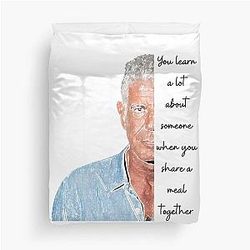 Anthony Bourdain quotes Duvet Cover