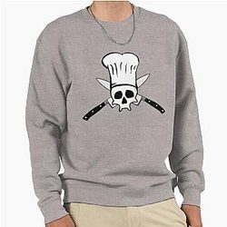 Chef skull with knife Anthony Bourdain hoodie sweatshirt