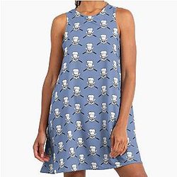 Chef Anthony Bourdain with a knife 
A-Line Dress