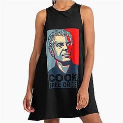 Anthony Bourdain Cook or Die A-Line Dress