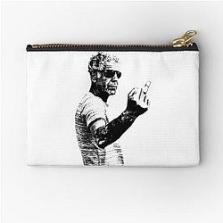 Memories Anthony Bourdain Middle Finger Pose Zipper Pouch