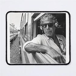 Anthony Bourdain on the Rail Mouse Pad