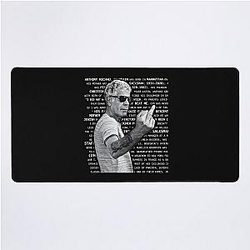 Anthony Bourdain Middle Finger T Shirt Desk Mat