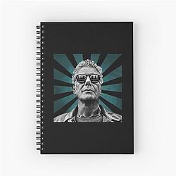 Anthony Bourdain Retro Pixel 70s Spiral Notebook