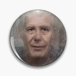 Anthony Bourdain Portrait Pin