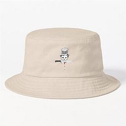 Chef skull with knife Anthony Bourdain emblem Bucket Hat