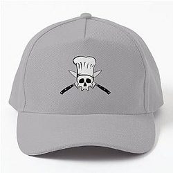 Chef Anthony Bourdain with Knife and Baseball Cap
