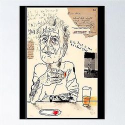Anthony Bourdain Drinking Poster