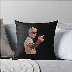 Vintage Throw Pillow by Anthony Bourdain