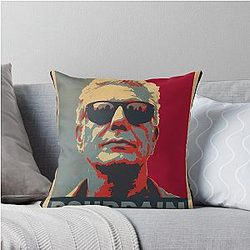 Anthony Bourdain Velvet Throw Pillow