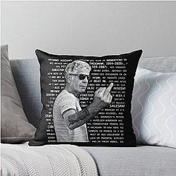 Anthony Bourdain Middle Finger T Shirt Throw Pillow