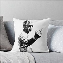 Memories Anthony Bourdain middle finger pose throw pillow