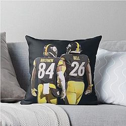 Antonio Brown Le'Veon Bell Throw Pillow