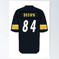 Antonio Brown Jersey Poster