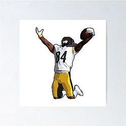 Antonio Brown Celebrates Touchdown Number 84 Poster