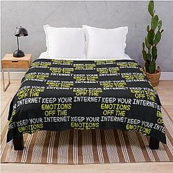 Keep your emotions off the internet Antonio Brown Throw Blanket
