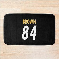 Antonio Brown 84 Steelers Bath Mat