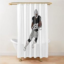 Antonio Brown NFL Oakland Raiders T-Shirt Shower Curtain