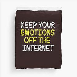 Keep your emotions off the internet Antonio Brown Duvet Cover