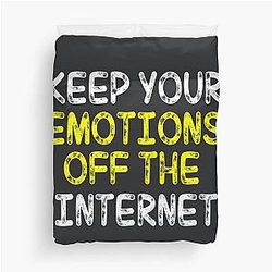 Keep your emotions off the internet Antonio Brown Duvet Cover