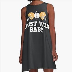 Just Win Baby Raider Antonio Brown Justin Jefferson Griddy Step A-Line Dress