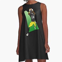Antonio Brown Custom NFL Sports A-Line Dress