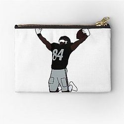 Antonio Brown Touchdown Celebration Oakland Raiders Zipper Pouch
