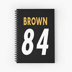 Antonio Brown Steelers Spiral Notebook