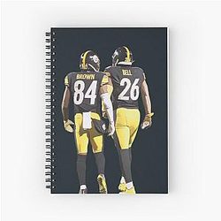 Antonio Brown and LeVeon Bell Spiral Notebook