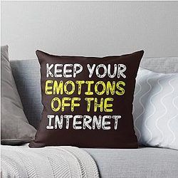 Keep Your Emotions Off the Internet Antonio Brown Throw Pillow