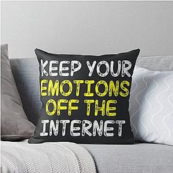 Keep Your Emotions Off the Internet Antonio Brown Throw Pillow