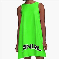 Anuel AA Verde Green A-Line Dress