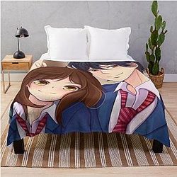 Ao Haru Ride Blue Spring Couple Throw Blanket