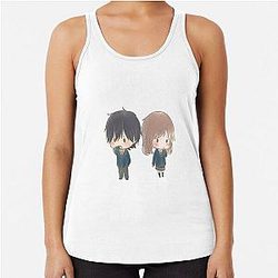 Blue Spring Ride Romantic Racerback Tank Top