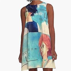 Robe Blue Spring Ride A-Line