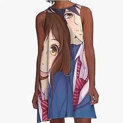Ao Haru Ride Robe Blue Spring Ride Couple A-Line